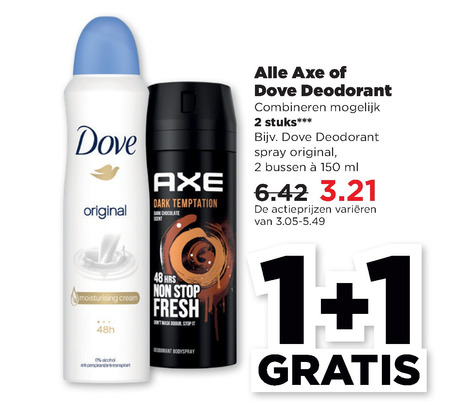 Axe   deodorant folder aanbieding bij  Plus - details