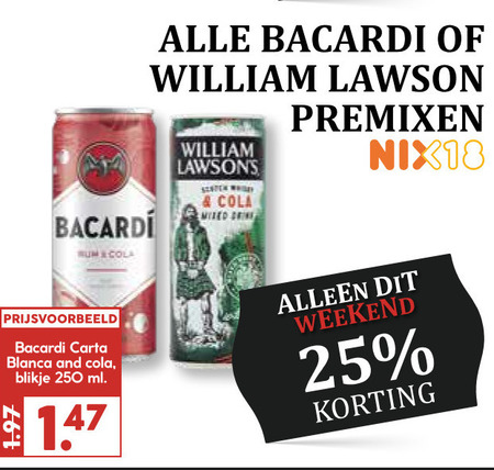 William Lawsons   mixdrank folder aanbieding bij  MCD Supermarkt Basis - details