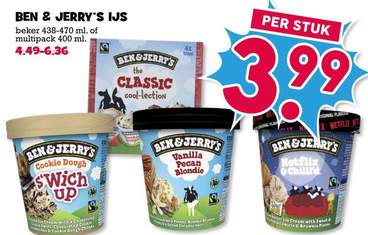 Ben and Jerrys   ijsspecialiteit folder aanbieding bij  Boons Markt - details