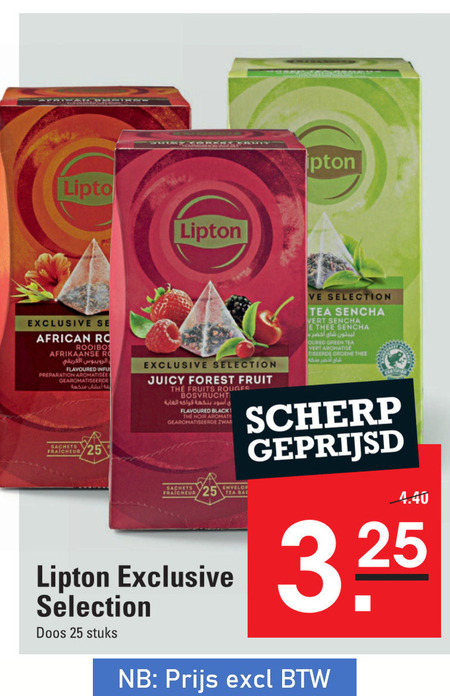 Lipton   thee folder aanbieding bij  Sligro - details