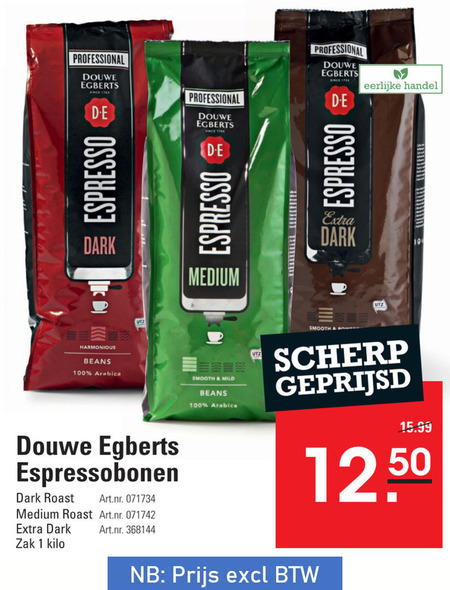 Douwe Egberts   koffiebonen folder aanbieding bij  Sligro - details