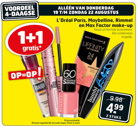 L Oreal   foundation, mascara folder aanbieding bij  Trekpleister - details