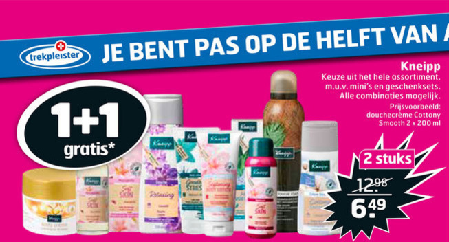 Kneipp   douchegel, bodylotion folder aanbieding bij  Trekpleister - details