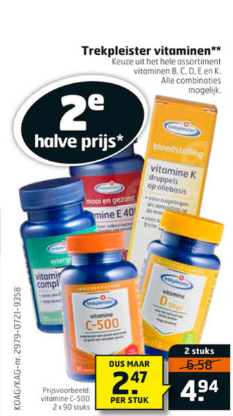 Trekpleister Huismerk   multivitaminen, vitamine folder aanbieding bij  Trekpleister - details