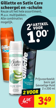 Gillette Satin Care   scheergel, scheerschuim folder aanbieding bij  Kruidvat - details