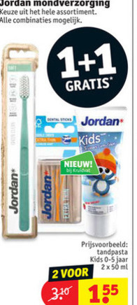 Jordan   tandpasta, tandenborstel folder aanbieding bij  Kruidvat - details