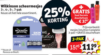 Wilkinson   scheermesjes, dames scheermesje folder aanbieding bij  Kruidvat - details