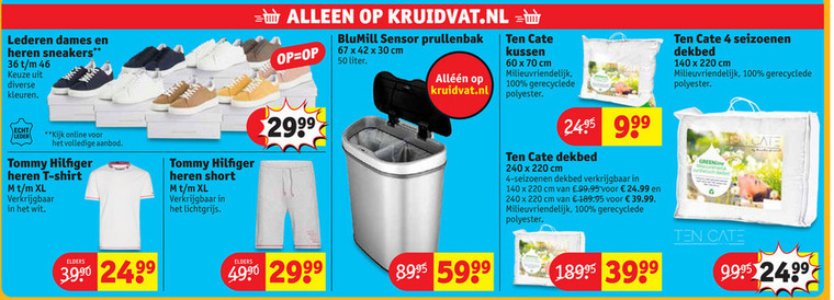 Ten Cate   hoofdkussen, dames sneakers folder aanbieding bij  Kruidvat - details