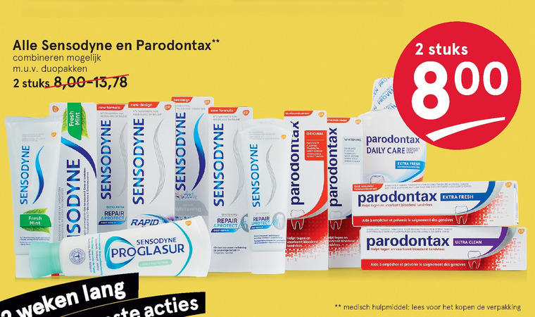 Sensodyne   tandpasta folder aanbieding bij  Etos - details