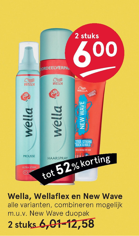 New Wave   hairspray, haargel folder aanbieding bij  Etos - details