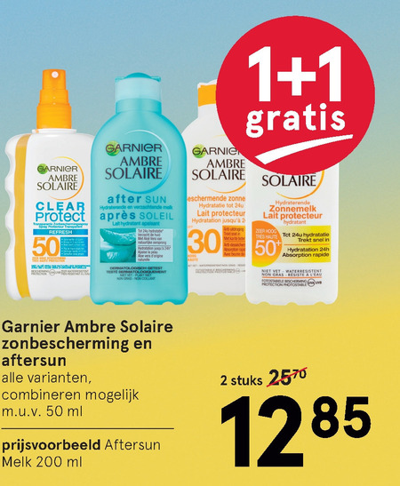 Ambre Solaire   aftersun, zonnebrandolie folder aanbieding bij  Etos - details