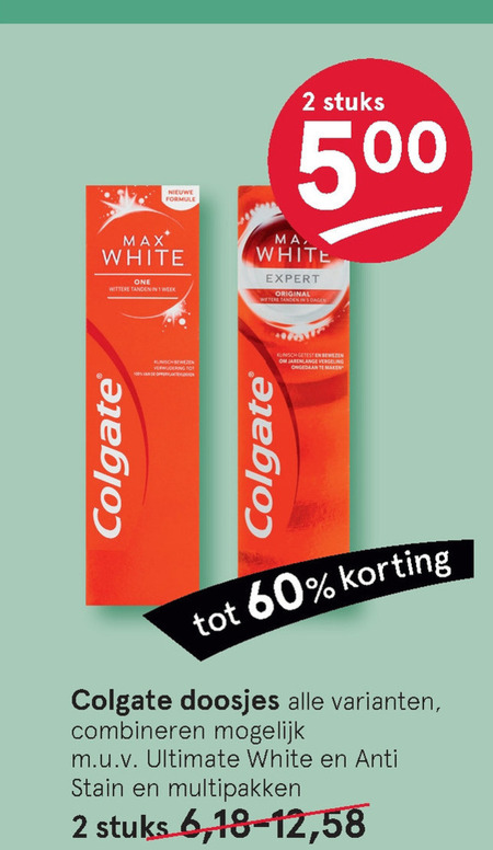 Colgate   tandpasta folder aanbieding bij  Etos - details