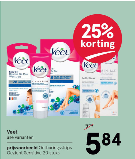 Veet   ontharingscreme, ontharingsstrips folder aanbieding bij  Etos - details