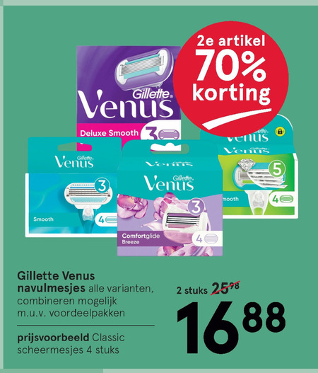 Gillette   dames scheermesje, scheermesjes folder aanbieding bij  Etos - details