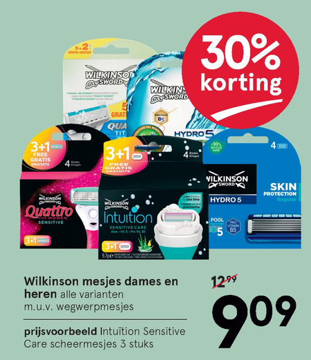 Wilkinson   scheermesjes, dames scheermesje folder aanbieding bij  Etos - details