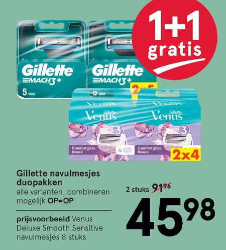 Gillette Venus   dames scheermesje, scheermesjes folder aanbieding bij  Etos - details