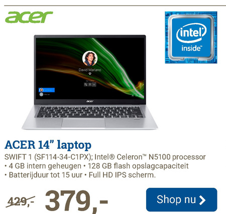 Acer   notebook folder aanbieding bij  BCC - details