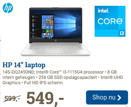 HP   notebook folder aanbieding bij  BCC - details