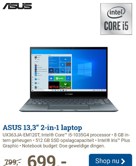 Asus   notebook folder aanbieding bij  BCC - details