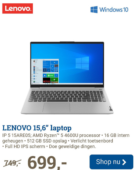 Lenovo   notebook folder aanbieding bij  BCC - details