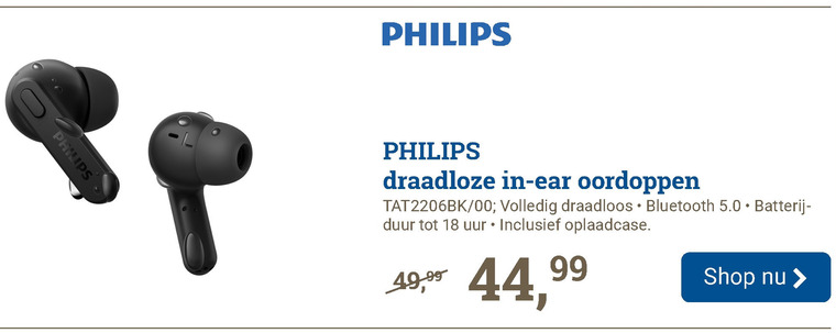 Philips   oortelefoon folder aanbieding bij  BCC - details