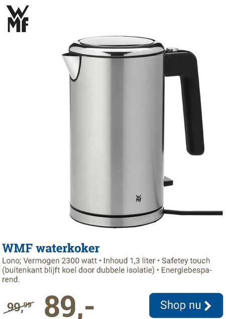 WMF   waterkoker folder aanbieding bij  BCC - details