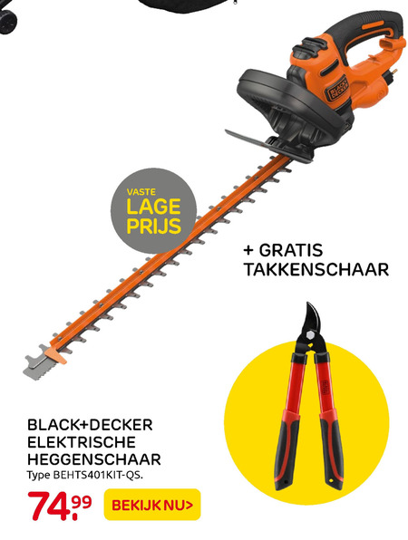 Black and Decker   heggenschaar folder aanbieding bij  Praxis - details