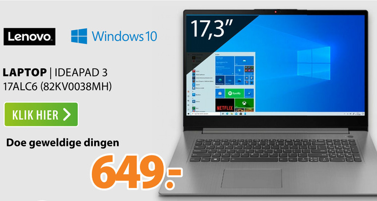 Lenovo   notebook folder aanbieding bij  Expert - details