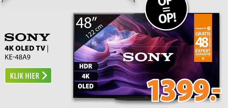 Sony   4k ultrahd televisies, oled televisie folder aanbieding bij  Expert - details