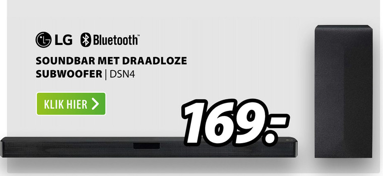 LG   soundbar folder aanbieding bij  Expert - details