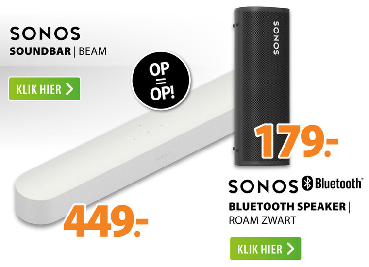 Sonos   soundbar folder aanbieding bij  Expert - details