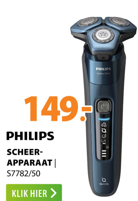 Philips   elektrisch scheerapparaat folder aanbieding bij  Expert - details