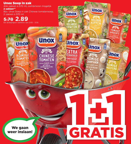 Unox   soep folder aanbieding bij  Plus - details