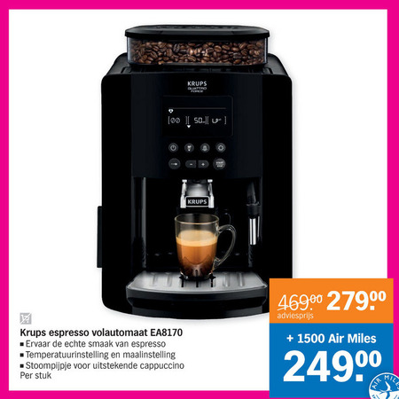 Krups   espressoapparaat folder aanbieding bij  Albert Heijn - details