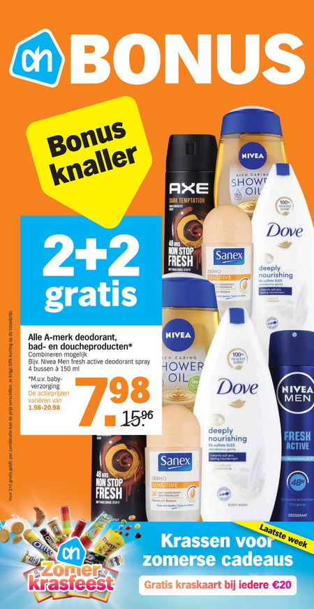 Alle merken   deodorant, douchegel folder aanbieding bij  Albert Heijn - details