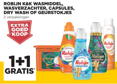 Robijn   wasverzachter, wasmiddel folder aanbieding bij  Jumbo - details