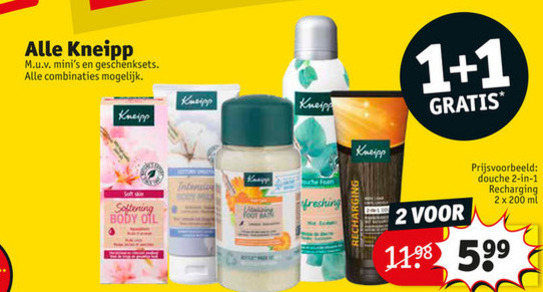 Kneipp   douchegel, bodylotion folder aanbieding bij  Kruidvat - details