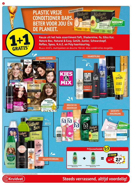 Syoss   hairspray, gezichtsreiniging folder aanbieding bij  Kruidvat - details