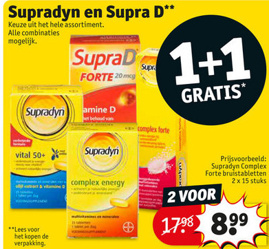 Supradyn   vitamine, multivitaminen folder aanbieding bij  Kruidvat - details