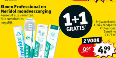 Elmex   tandpasta, tandenborstel folder aanbieding bij  Kruidvat - details