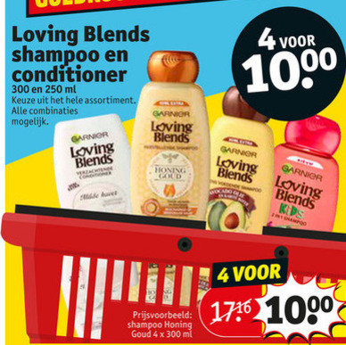 Garnier Loving Blends   conditioner, shampoo folder aanbieding bij  Kruidvat - details