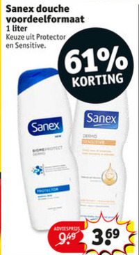 Sanex   douchegel folder aanbieding bij  Kruidvat - details