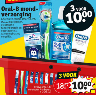 Oral-B   tandenborstel, mondwater folder aanbieding bij  Kruidvat - details