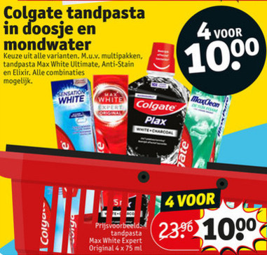 Colgate   mondwater, tandpasta folder aanbieding bij  Kruidvat - details