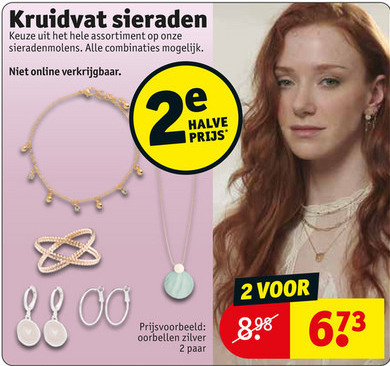 Telegraaf Bloesem storting sieraad folder aanbieding bij Kruidvat - details