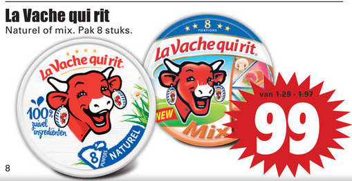 La Vache Qui Rit   smeerkaas folder aanbieding bij  Dirk - details