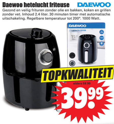 Daewoo   friteuse folder aanbieding bij  Dirk - details