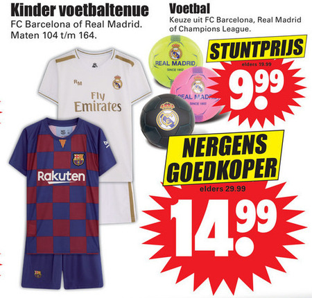 jongens voetbalkleding, folder aanbieding bij Dirk - details