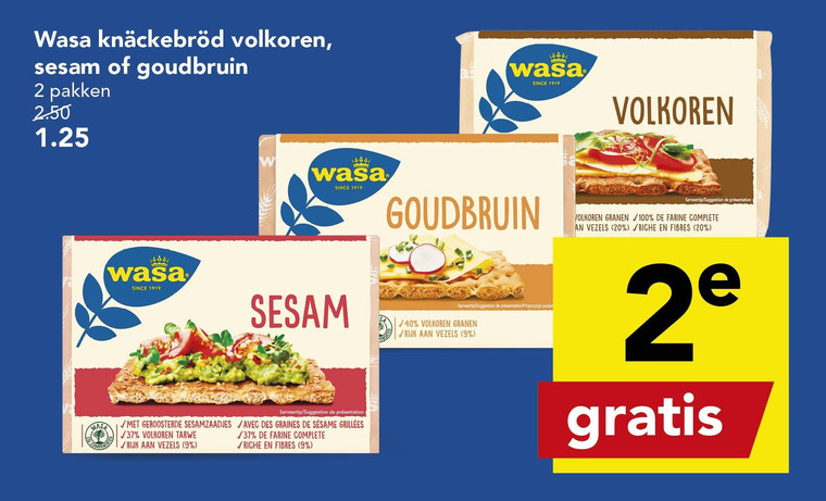 Wasa   knackebrod folder aanbieding bij  Deen - details