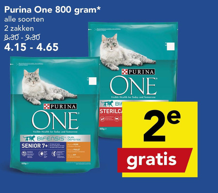 One   kattenvoer folder aanbieding bij  Deen - details